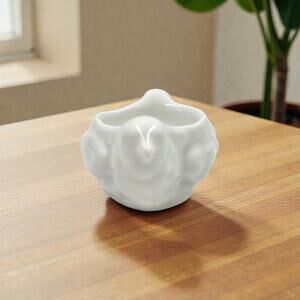 Pillivuyt France Porcelain Sculptural Bowl Ramekin #2813 White Gravy Boat